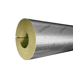 Mineral wool pipe jackets with aluminium facing 