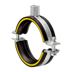 Single bossed clamps M8/M10 | DÄMMGULAST® yellow | galvanised | 14 - 20 mm