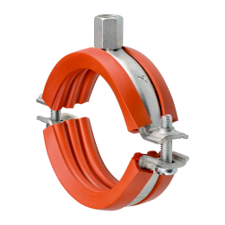 Collier à vis M8/M10 | DÄMMGULAST® rouge | électrozingué | 164 - 169 mm