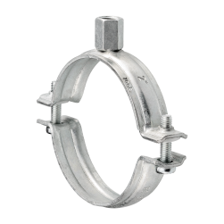 Single bossed clamps M8/M10 | without lining | galvanised | 14 - 18 mm