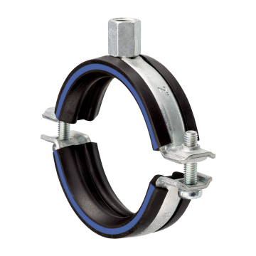 Single bossed clamps M8/M10 | DÄMMGULAST® blue / fire-tested | galvanised | 14 - 20 mm