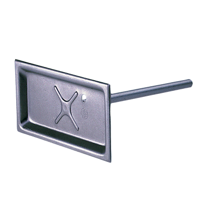 Base plate Mounting base, with welding pin, 110 mm length, with protective cover, galvanised