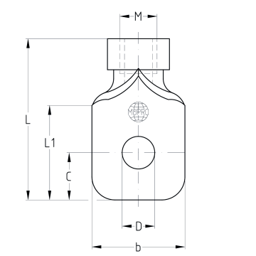 Hanger sockets with inner thread and reinforcement ring M8