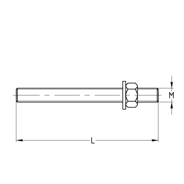 Anchor rods for injection anchors XV Plus galvanised | M8 x 100 mm