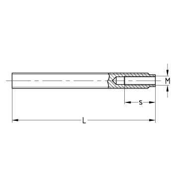 Ankerstangen mit Innengewinde für Injektionsanker XV Plus verzinkt | M8 x 80 mm