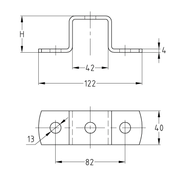 MPR-Cross channel connectors 41/21 | galvanised