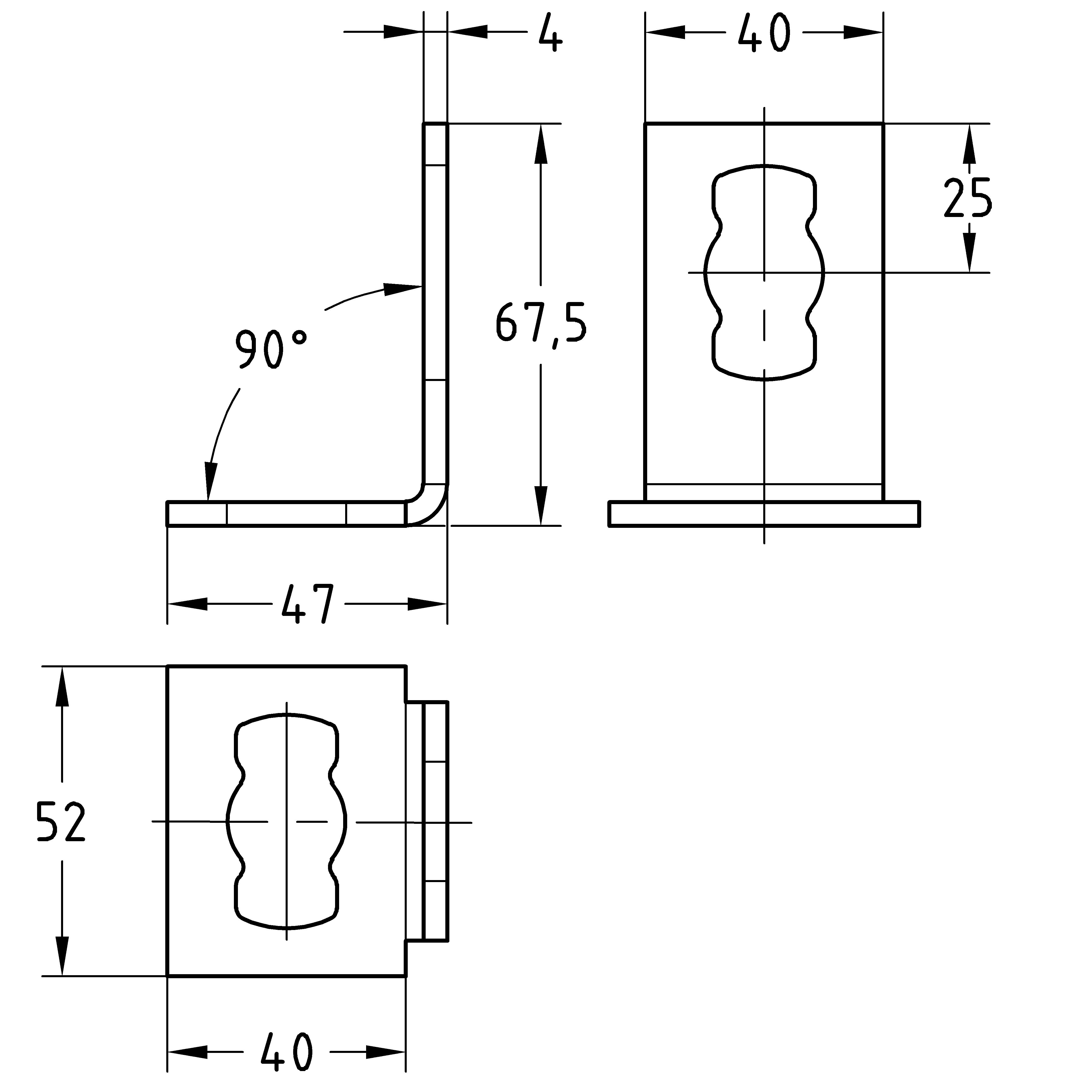 MÜPRO | MPR-Mounting angle 90° type S+ QL 1+1 QL